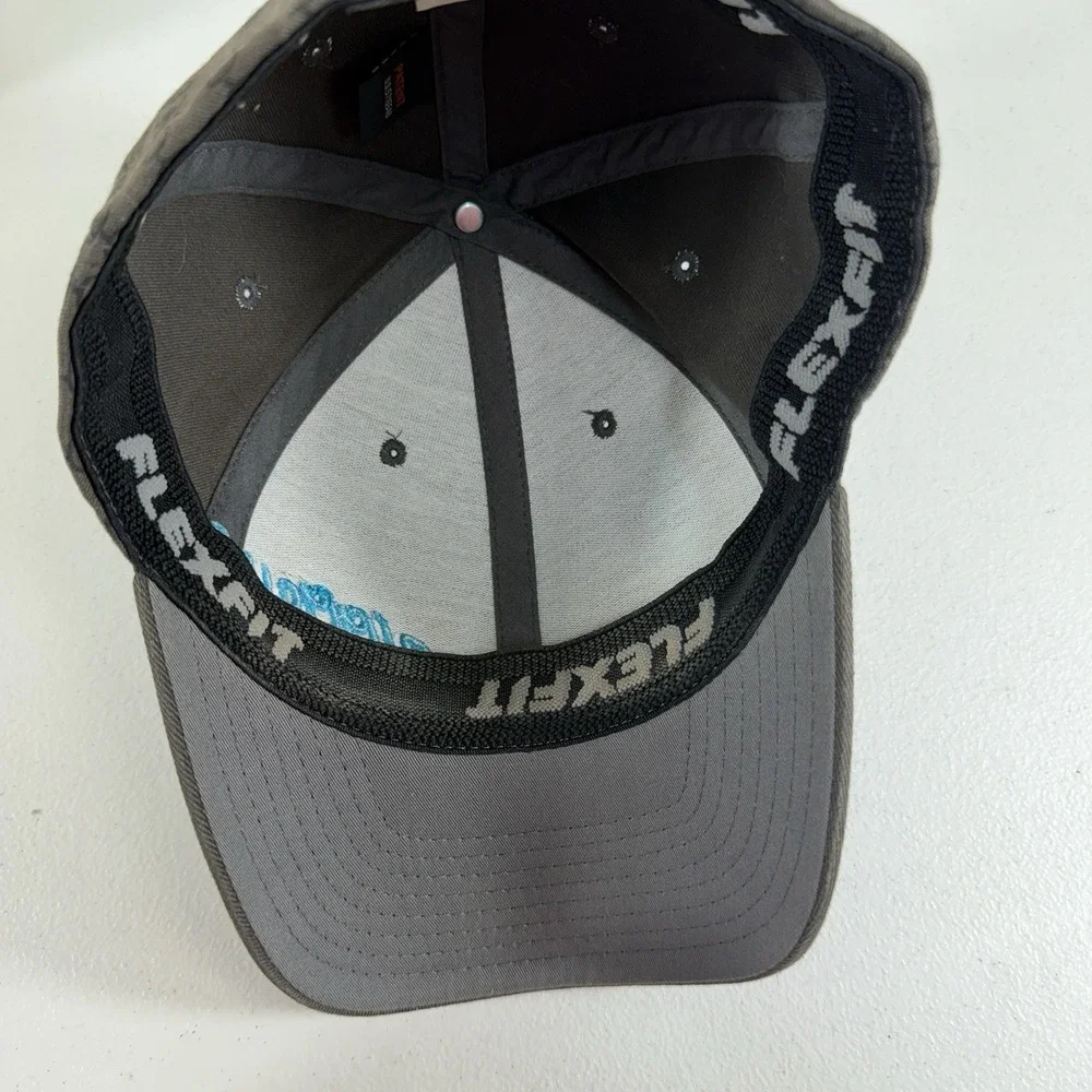 HOOey S / M Snapback Trucker Cap Hat FlexFit Flex Fit Brown Turquoise‎ Fitted